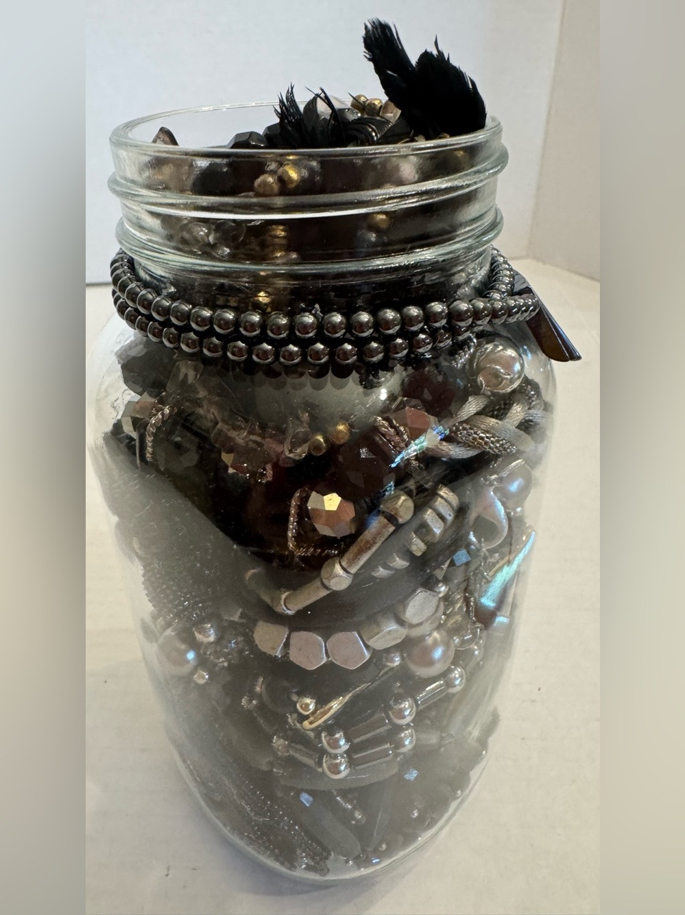 Mystery Jewelry Jar #9 Wearable Quality Pieces 2 lb Necklace Bracelet Earrings - Picture 14 of 16